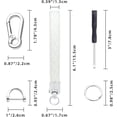 thumbnail image 5 of Leather Wristlet Keychain, Car Key Chain Wrist Keychain with 3 Key Ring and Anti-Lost D Ring, 5 of 6