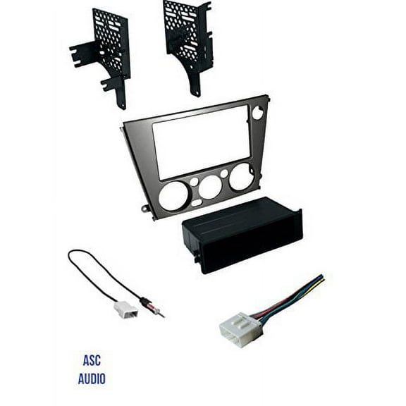 ASC Audio Car Stereo Radio Install Dash Kit, Wire Harness, and Antenna Adapter to Add an Aftermarket Radio for 2005 2006 2007 2008 2009 Subaru Legacy Outback with Manual Climate Control