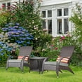 thumbnail image 7 of Wicker Adirondack Chair Fire Pit Chairs Oversized Comfy Patio Chairs Outdoor Wicker Rattan Chairs with Cushion Grey Low Deep Seating High Back with Pillow for Outside Backyard Deck Porch Lawn, 7 of 7