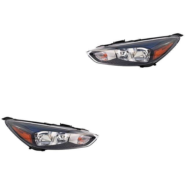 Par de Faros Focus 2015 A 2016 Ford Fondo negro TYC .