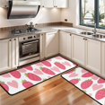 thumbnail image 3 of Kitchen Rugs Sets Of 2,Strawberry Plants Fruit Heart White Pattern Anti Fatigue Kitchen Mat Rugs Non Slip Washable,Decorative Kitchen Floor Mats for Kitchen,Sink,Laundry,17"x47"+17"x47", 3 of 5