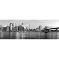 thumbnail image 3 of Ratsenskiy, Vadim 24x11 Black Modern Framed Museum Art Print Titled - Manhattan and Brooklyn Bridge, NYC, 3 of 5