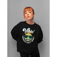 thumbnail image 2 of Vibin’ Since Day One - Cool Retro Emoji Smiley Graphic Women's Sweatshirt, 2 of 4