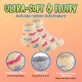 thumbnail image 3 of 6 Pairs Warm Fuzzy Socks for Kids with Grippers - Non Skid Slipper Socks for Toddlers - Hearts 6-10 Yr Debra Weitzner, 3 of 5