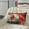 thumbnail image 5 of Salouo Abstract Red Koi Fish Art Print Print Pillow Case Cover,Wrinkle-Free Bed Pillow Cover Pack of 1 Home Decor Fade-Resistant and Stain-Resistant ,Pillows Not Included -16"x24", 5 of 8