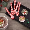 thumbnail image 6 of Peppermint Candy Cane Spoons, No Artificial Dyes, Hot Chocolate Drink Stirrers, 12 Count, 6 of 8