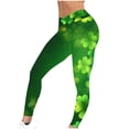 thumbnail image 6 of LEKWK Yoga Leggings Women St Patricks Day Shamrock Clover Yoga Leggings High Waist Soft Printed Soft Leggings Holiday Festival Party Wear, 6 of 7