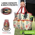 thumbnail image 2 of Garden Tool Bag,Pioneer Flower Floral Print Pattern Garden Tool Organizer,Garden Gifts,Waterproof Multi-Pocket Garden Tool Storage 11.8x5.5x11.4 Inch(Tools NOT Included), 2 of 6