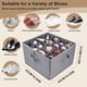 thumbnail image 3 of Organizador Almacenamiento Zapatos Calzado Plegable Contenedor Tela Con Tapa Transparente Los Divisores Ajustables Se Adaptan A Hasta 14 Pares para Deporte Sandalias, 3 of 8