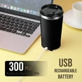 thumbnail image 5 of Livhil Self Stirring Coffee Mug, Electric High Speed Mixing Magnetic Self Stirring Mug(Black - 13.5 oz.), 5 of 7