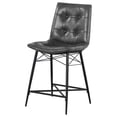 thumbnail image 5 of Aiken Upholstered Tufted Counter Chair Charcoal (Set of 2), 5 of 11