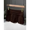 thumbnail image 3 of Coffee Brown Cotton Blend Ruffle Layered Mini Skirt For Women Comfortable Casual Wear, 3 of 8