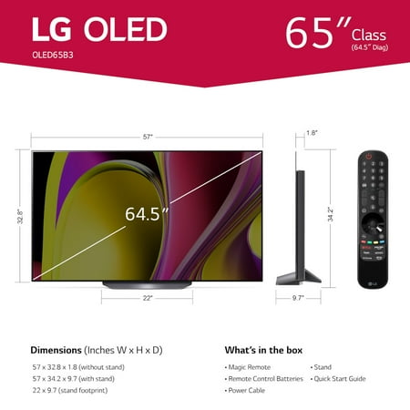 LG 65" Class 4K UHD OLED Web OS Smart TV with Dolby Vision B2 Series - OLED65B3PUA