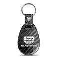 thumbnail image 1 of Jeep Gladiator Black 100% Real Carbon Fiber Large Tear Drop Key Chain, 1 of 5