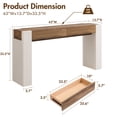 thumbnail image 6 of OKD Modern Entryway Console Table, Wooden Sofa Table with 2 Large Drawers，Entryway Table for Living Room, Hallway, Antique White, 6 of 7