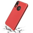 thumbnail image 3 of Motorola Moto E6 PLUS Phone Case Slim Hybrid Armor Shockproof Impact [Shock Absorption] Rubber Dual Layer Rugged Protective Hard PC Bumper Frame & Soft TPU RED Cover for Motorola Moto E6 Plus, 3 of 3
