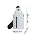 thumbnail image 3 of Beautynvta Crossbody Sling Bag for Men Women, Small Casual Chest Bag, Shoulder Bag, Travel Hiking Daypack, White, 3 of 6