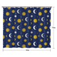thumbnail image 5 of Blue Sun Moon Star Pattern Shower Curtain 84"x72" ,Bathroom Decorative Shower Curtains Set with 12 Hooks,Modern Waterproof Washable Shower Curtain, 5 of 6
