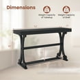 thumbnail image 3 of Gymax Table Console Étroite Vintage Table d'Appoint pour Sofa avec Tablette de Rangement Ouverte Noir, 3 of 10