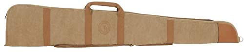 Tourbon Shotgun Soft Case Padded GunSlip Bag Carrying Vintage Canvas Leather 52" 