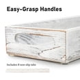 thumbnail image 6 of LotFancy Wood Decorative Tray with Handles, 2 Rustic Centerpiece Tray, Bathroom Organizer for Vanity, 6 of 9