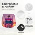 thumbnail image 4 of Balery Sunset Truck Highway Pantalones cortos deportivos para mujer con forro y dos bolsillos, elásticos, para entrenamiento, gimnasio, yoga-Medium, 4 of 7
