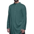 thumbnail image 4 of Atasi Kurta en Rayonne Slub à Manches Longues, Uni, Col Chinois, Kurta pour Homme, 4 of 7