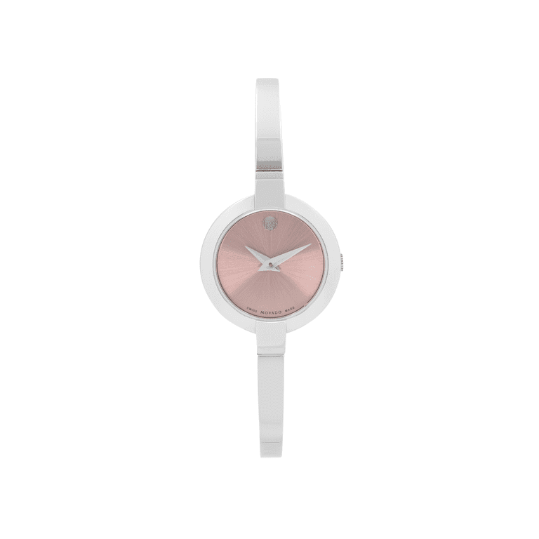 Movado Bela Museum 25mm Steel Pink Dial Ladies Quartz Bangle  display picture 3
