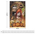 thumbnail image 2 of Manta de tela de superficie vertical súper suave de varios tamaños de Pesadilla antes de Navidad, acogedora y cálida, adecuada para cama, sofá, campamento, viajes, para todas las estaciones, liviana, 2 of 8