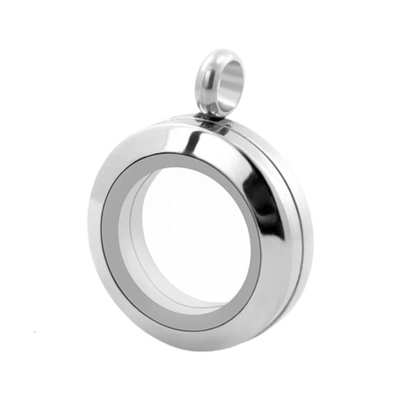 CEORPER Stainless Steel Round Memory Floating Photo Locket Pendant Jewelry Making Tool