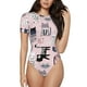 thumbnail image 1 of Balery Cat Body de cuello redondo de manga corta para mujer Tops de manga corta Tops básicos-Medium, 1 of 7