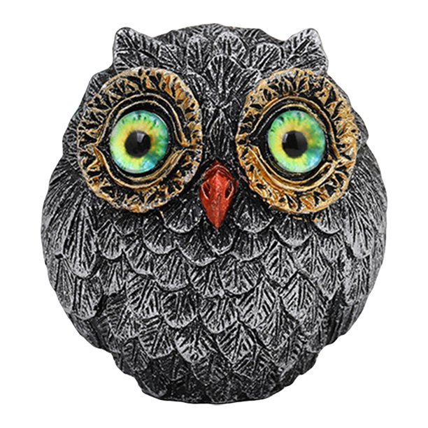 Estatua Búho Arte Artesanía en Miniatura Figura Lucky Owl Ornament Resin For Home Decoration