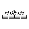 thumbnail image 1 of Tnarru Wall Mounted Medal Hanger Displaying Rack Athletic Achievement Display Rack Easily Install Sturdy for Study Room Wall Hanging D, 1 of 8
