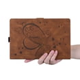 thumbnail image 6 of Jiahe Cover Case for iPad 10th Generation 10.9" 2022 Release, Anti-Slip Stand Embossed Patterned Folio Leather Soft TPU Shockproof Protective Cover with Card Slots & Pencil Holder, Brown, 6 of 9