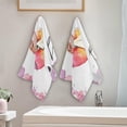 thumbnail image 3 of Watercolor Pink Flamingo Hand Towels for Bathroom, Be Brave Kitchen Towel 2 PCS Ultra Soft and Highly Absorbent Decorative Fingertip Face Bath Towels for Spa & Hotel, 28.3"x 14.4", 3 of 4