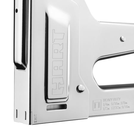 HART Heavy Duty Chrome Staple Gun, with BONUS Staples & Staple Lifter