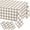 Brown Gingham, variant on 3 Pack Brown Checkered Rectangular Plastic Tablecloths, Brown and White Gingham Waterproof Disposable Table Covers 54" x 108" for Birthday, Baby Shower, Wedding, Outdoor Parties