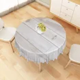 thumbnail image 6 of Tchckioa 60 Inch Round Tablecloth for Kitchen,Stain Proof Table Cloth Cover,White Wooden, 6 of 6