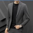 thumbnail image 2 of Trajes y blazers de negocios para hombre, moda gris, nuevo conjunto informal de 2 piezas, corte entallado para hombre, primavera y otoño, caballero de lujo, 2 of 4