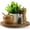 Acacia, variant on 9" Wood Lazy Susan Turntable Organizer for Cabinet - Round Wooden Lazy Susan Organization and Storage for Pantry Table Kitchen Countertop Cupboard Coffee Bar Farmhouse Decor - White Washed Wood