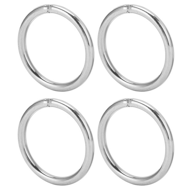 Metal Round Rings, 0.2 X 1.6in Welded Round Rings Multifunctional Light Weight Fine Production 10Pcs For Dog Leash For Engineer