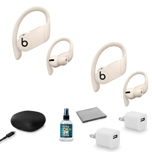 Beats by Dr. Dre Powerbeats Pro In-Ear Wireless Headphones (Ivory) MY5D2LL/A with Headphone Cleaner + More