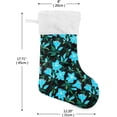 thumbnail image 2 of Coolnut 17.7 Inch Christmas Stockings, 1 PCS Blue Flowers Presonalized Large Stocking Sock for Family Holiday Xmas Party Decorations, 2 of 7