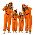 thumbnail image 3 of FASHOFT Adult Onesie for Women Men Halloween Unisex Cosplay Pajamas 3D Hooded Jumpsuit Flannel Zipper Closure Soft Cozy Dress up Orange XL, 3 of 7
