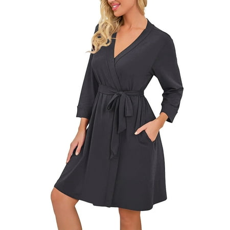 

Rovga 2022 Dresses For Women Female Home Dress V-Neck Long Sleeve Casual Soft Pajama Sleepwear Lightweight Dress Hawaiian Dresses For Women