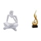 thumbnail image 1 of Conjunto de figuras de lector abstracto, estatua de pensador abstracto, figura humana, decoración, escultura de fuego abstracta, elaborada en resina,, 1 of 8