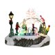 thumbnail image 1 of Figura navideña brillante Escena de nieve navideña Casa en miniatura Escena navideña Edificio para fiesta Chimenea Regalo para el hogar interior, 1 of 9