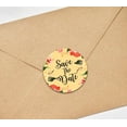thumbnail image 3 of Darling Souvenir 45 Pcs Round Envelope Seal DIY Orange Floral Border Save The Date Stickers-1.6 Inches, 3 of 4
