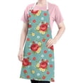 thumbnail image 5 of Pioneer Flower Floral Print Pattern Apron for Women and Men, Cotton Linen Waterproof with Pockets, Adjustable, 33x27 Inch for Kitchen, Gardening, BBQ, Salon, 5 of 6