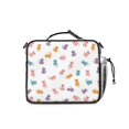 thumbnail image 3 of Multicolor Cat White Pattern Insulated Lunch Bag with Shoulder Strap and Bottle Holder,Bento School Lunch Bag Box,11x9.5x3.5 Inches, 3 of 5
